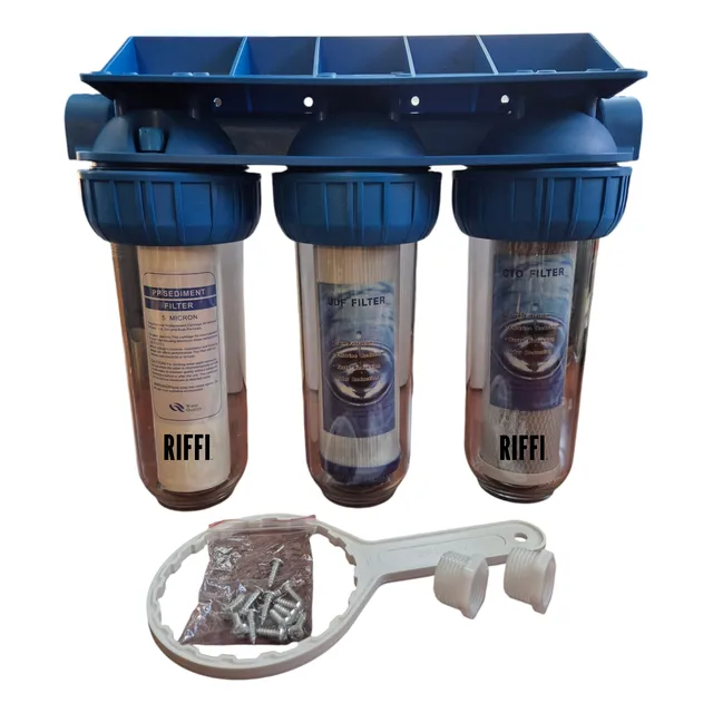 Filtro Agua 3 Etapas Antisarro Ablandador 10 Pugada 5 Micras