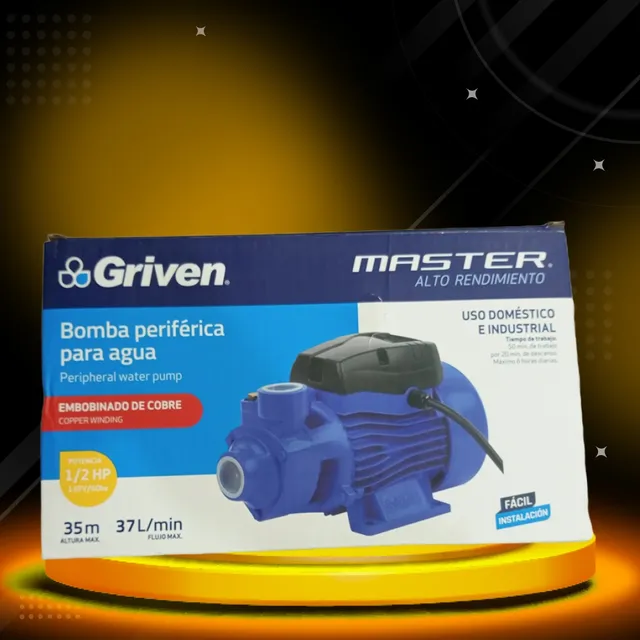 Bomba Periferica Para Agua Embobinado De Cobre 1/2hp Griven