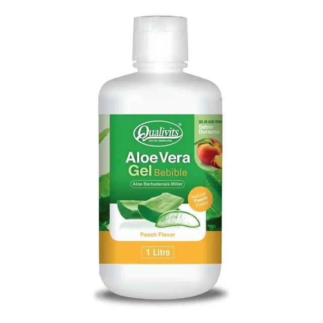 Aloe Vera Gel Bebible Durazno Qualivits  1 Litro