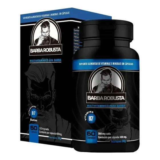 Multivitamínico Para Barba 60 Cápsulas | Barba Robusta