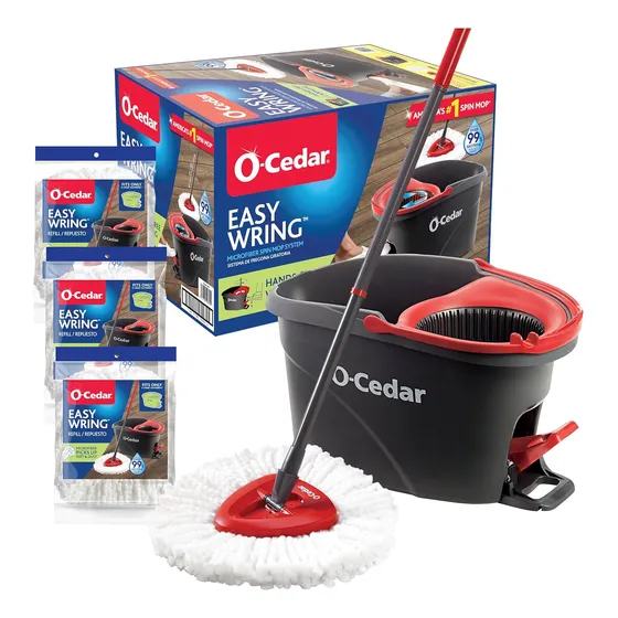 Fregona Giratoria Y Cubo De Microfibra Easywring O-cedar...