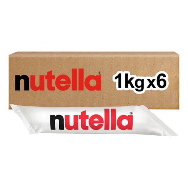 Crema De Avellanas Nutella 1 Kg Caja Con 6 Mangas De 1k C/u