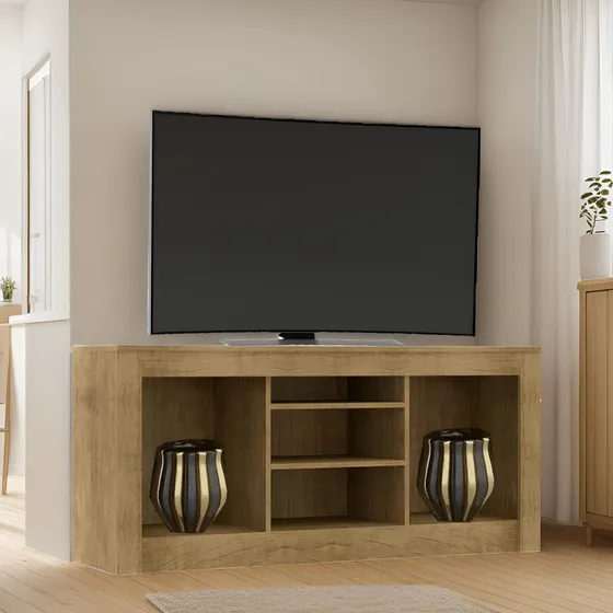 Rack Mesa Tv Lcd Dvd Hasta 55'' Mdp Living Modular LG Color Roble LG Amoblamientos