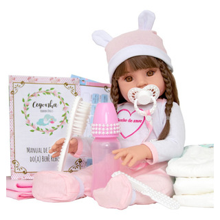 Boneca Metoo Reborn 100% Silicone Sonho De Amor Menina Linda Boneca Metoo Reborn 100% Silicone Sonho De Amor Menina Linda