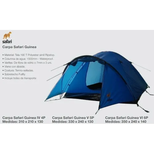 Carpa 4 Personas Safari Plegable Camping Picnic Playa
