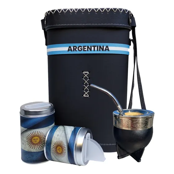 Set Matero Argentina Mate Imperial Porta Termo Para Stanley