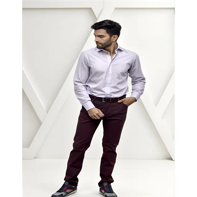 Camisa M/l Rayada 100% Algodon Gio Renzi (9041)