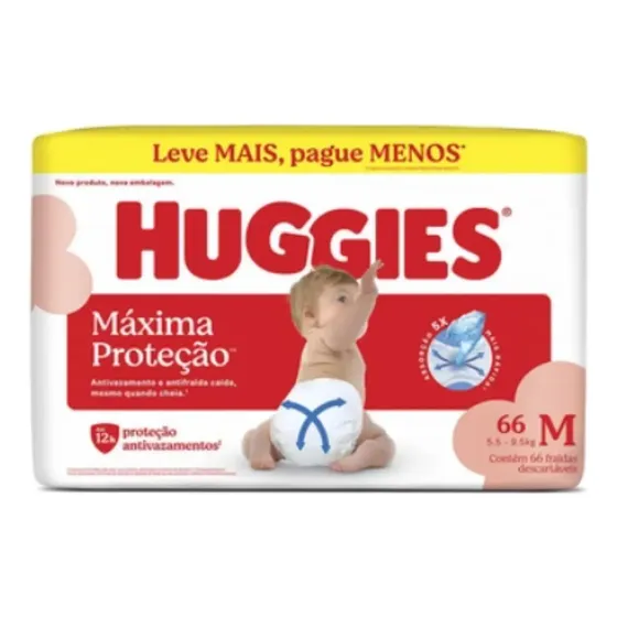 Fralda Huggies Supreme Care M C/ 66 Unidades Gênero Sem Gênero Tamanho Médio (m)