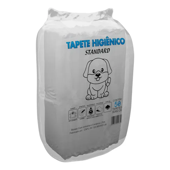 Tapete Higiênico Cachorro 50 Unidades Standard 1ª Linha (80x60) fralda manta absorvente pet cachorro cão