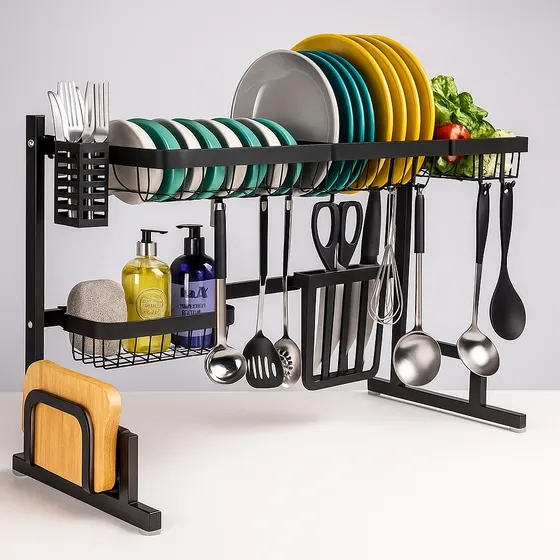 Seca Platos Rack Organizador Acero Inox Escurridor Bacha.