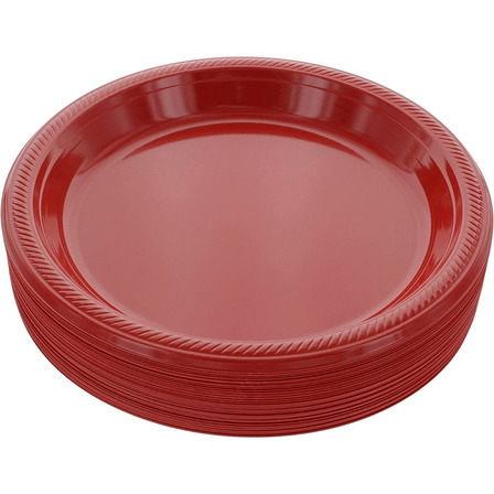 Platos Desechables De Plastico Colores Solidos 15 Pzas 17cm Platos Desechables De Plastico Colores Solidos 15 Pzas 17cm