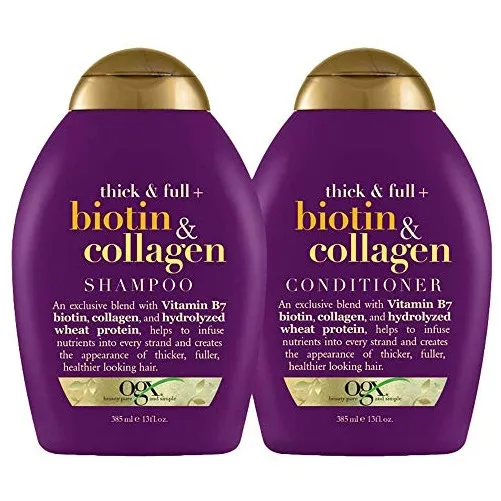 Conjunto De Shampoo Condicionador De Colágeno Gro Biotina