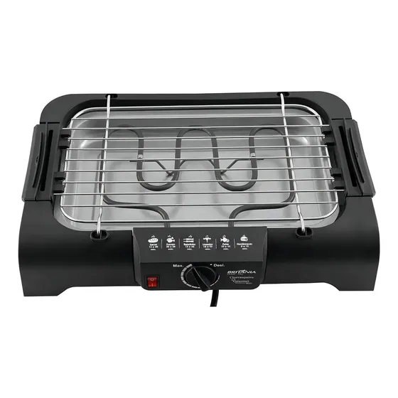 Churrasqueira Gourmet Bcg1 1200w Britânia 110v Preto