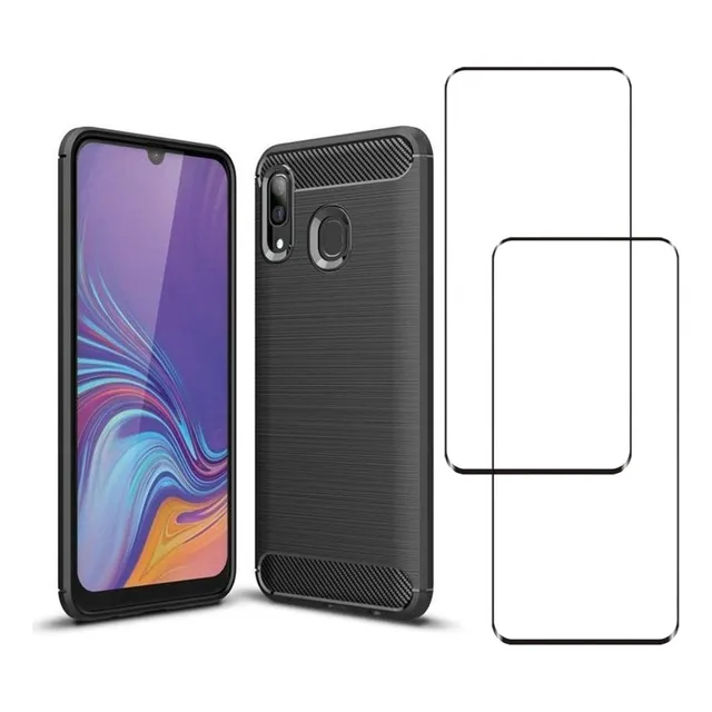 Funda Tpu Fibra Carbono Con Textura Cepillada Para Samsung