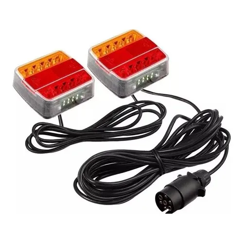 Kit Faroles Trasero Para Trailer Luz Alto Brillo