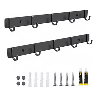 Set 2 Gancho Perchero Perchero Pared Acero Inox 5 Ganchos Set 2 Gancho Perchero Perchero Pared Acero Inox 5 Ganchos