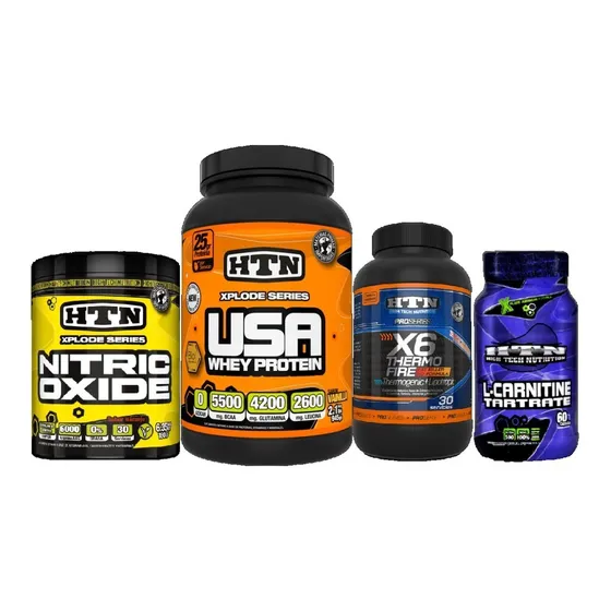 Usa Whey Protein + Nitric Oxide + X6 Thermo + Carnitina Htn