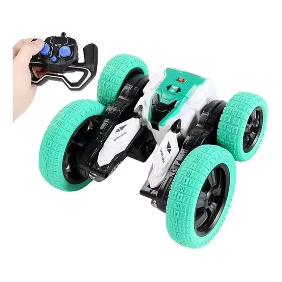 Auto Loco Crazy Car Luces Control Remoto Acrobatico 360grado Color Verde claro\u002Fblanco-270009 | Cuotas sin interés