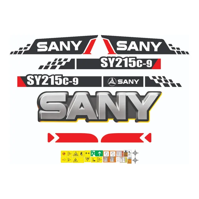 Kit Adesivo  Escavadeira Sany 215c 9