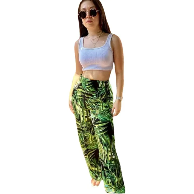Pantalón Tipo Palazzo Damas Mujer Casual Elegante Chica  Top