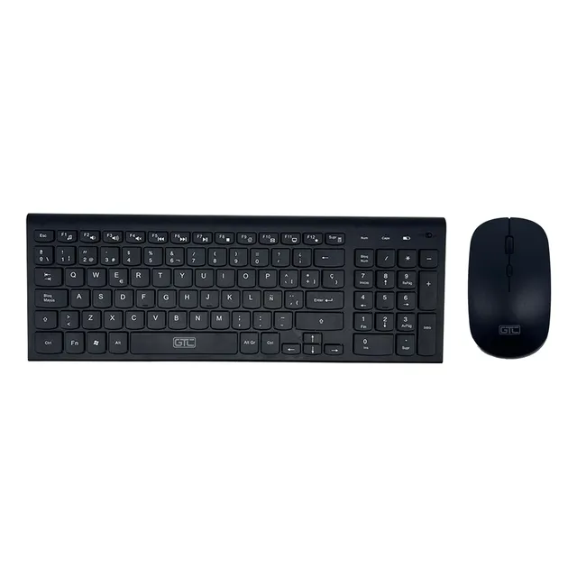 Kit Combo Teclado Y Mouse Inalambrico Gtc Cbg-026n Negro