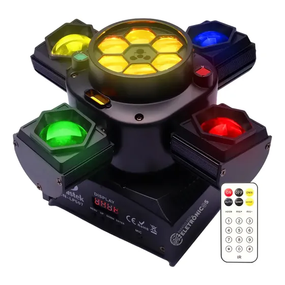 Moving Head 80w Rgbw Bivolt Profissional 360 Dmx C/ Controle