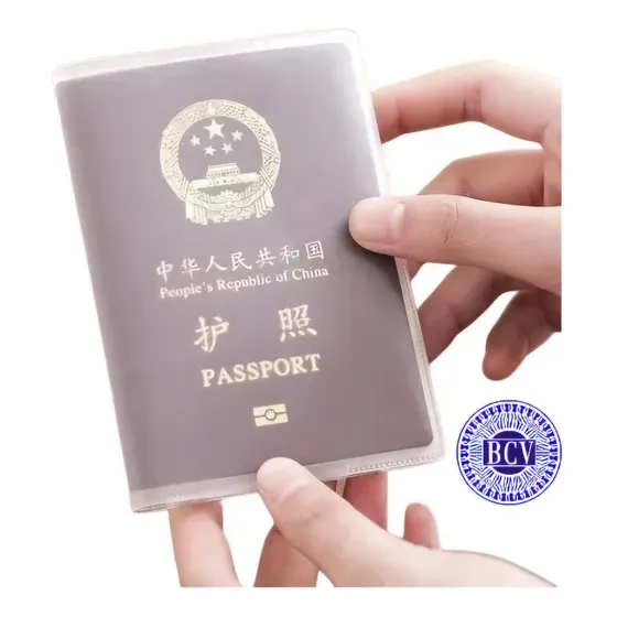 Porta Pasaporte En Vinil Transparente Preco Por 8  Pcs 