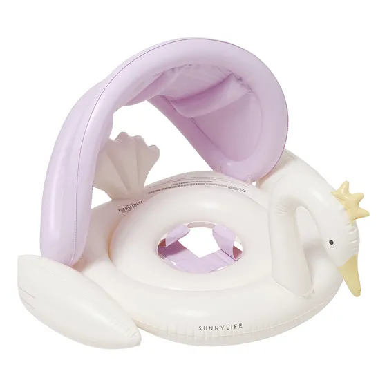 Inflable De Piscina Para Bebés Con Techo Sunnylife Color Princess Swan