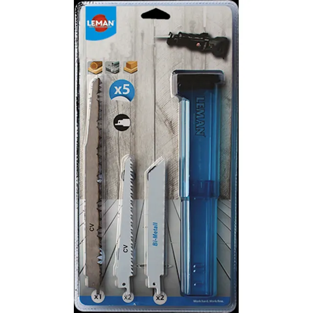 Leman Sierra Sable Surtidas Metal-madera 5pza