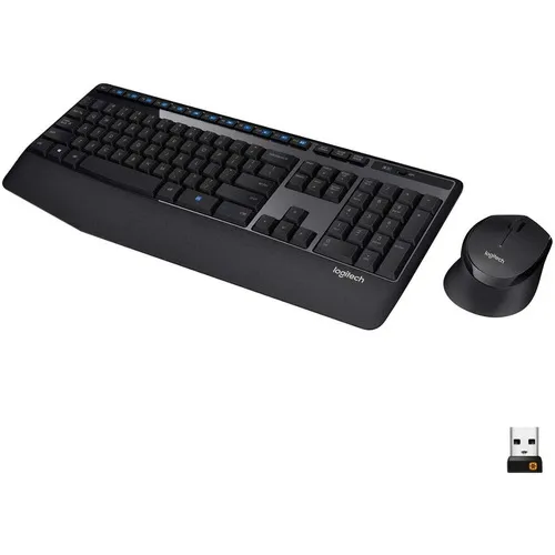 Teclado Logitech + Mouse Mk345 Wireless Usb Sp Black Color Del Teclado Negro Idioma Español Latinoamérica