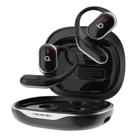 Basike Fone De Ouvido Bluetooth Esportivo Tws Preto Clássico - Fones Com Conexão Rápida, 60h Bateria, Ipx5 À Prova D'água Para Academia, Corrida, Treinos