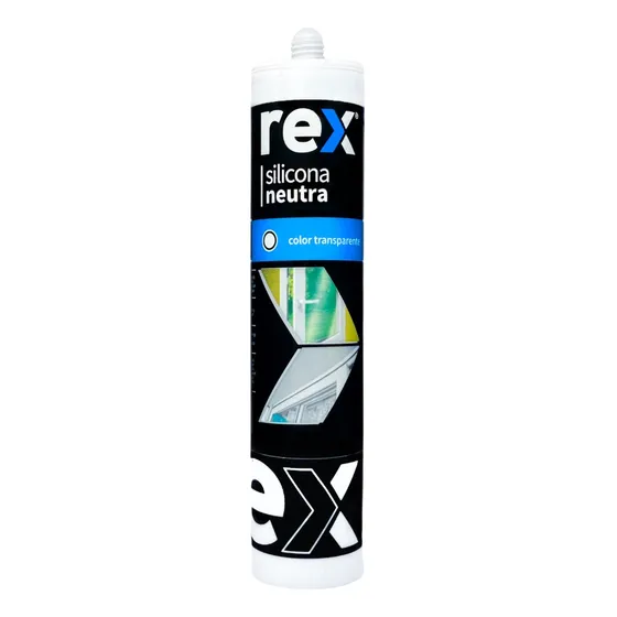 Silicona Neutra Transparente Cartucho 300ml Rex 30280