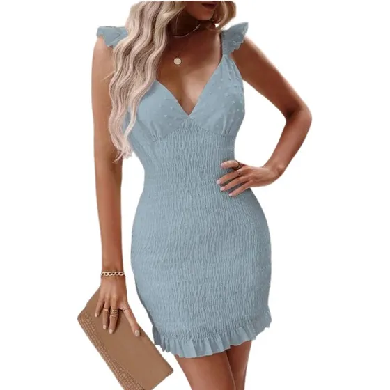 Vestido Arruchado Dama Elegante Shein