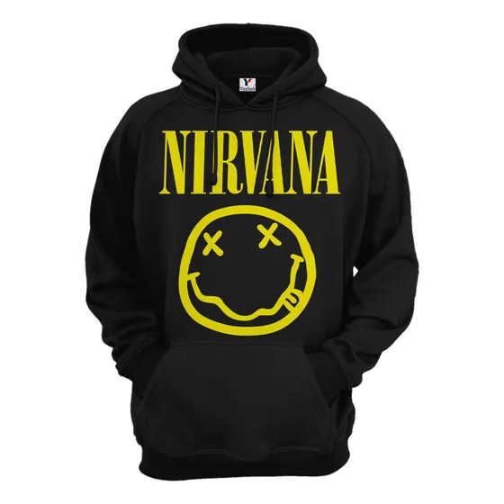 Sudadera Nirvana, Con  Capucha Y Cangurera  Unisex 