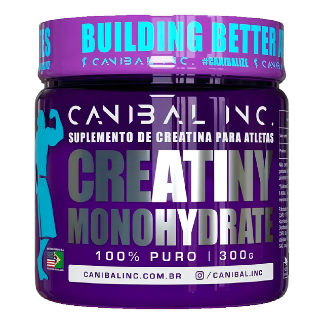 Creatina Creatiny Monohidratada 300g - Canibal Inc Sabor Sem Sabor Creatina Creatiny Monohidratada 300g - Canibal Inc Sabor Sem Sabor