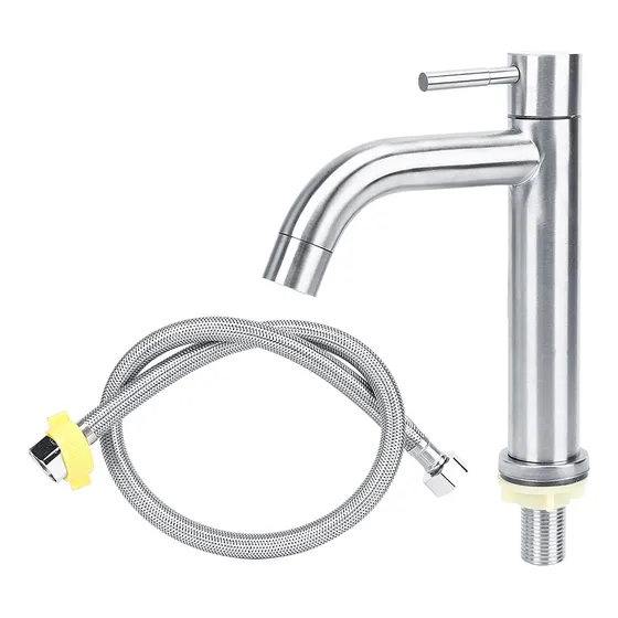Syhaqye Grifo Agua Fria Acero Inoxidable Lavabo Baño