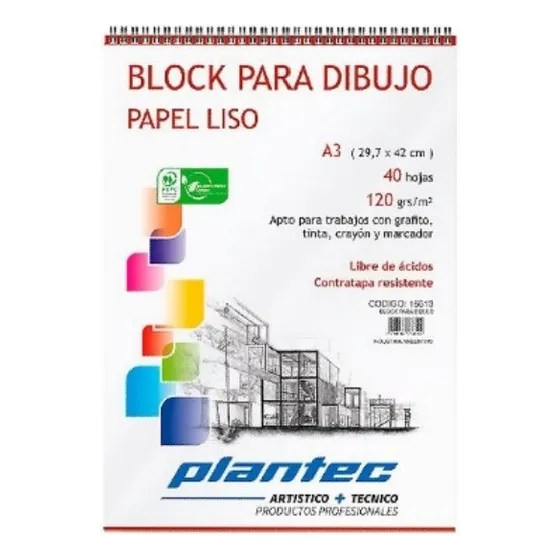 Block A3 Liso Anillado Superior 120grs. X40 H. 15613