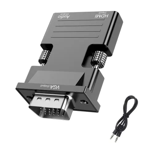 Adaptador Hdmi A Vga Berlat, Salida De Audio Para Ordenador