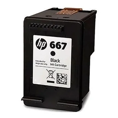 Cartucho Hp 667 Negro Original 3ym79al Vigente Verifcable