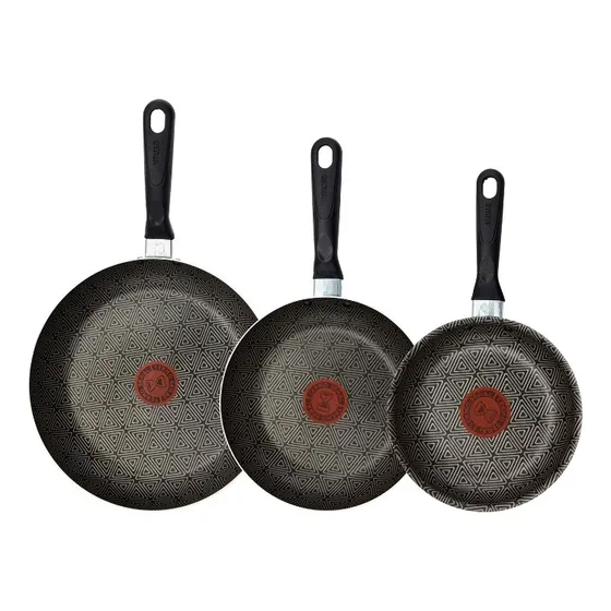 Juego Sartenes Imusa X 3 Triforce 16 20 24 Cm Antiadherente Color Gris oscuro