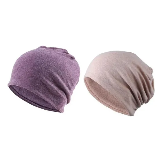 2 Piezas De Algodón Holgado Holgado Gorro De Quimio Gorro