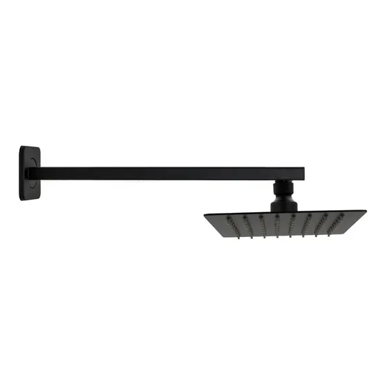 Regadera Cuadrada Acero Inoxidable 15cm Con Brazo Rubinett 