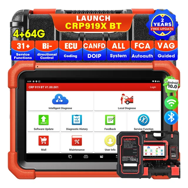 Escaner Launch X431 Crp919x Bt Bidireccional Canfd Doip Dbsc
