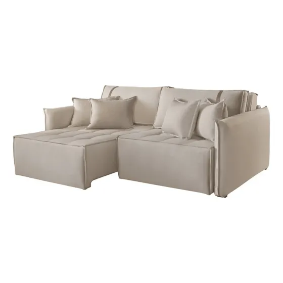 Sofa Cama Sem Caixa 3 Lugares Grande Modular Lorene 2,20m