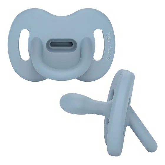 Chupones Sxpro 0-6meses Todo Silicon Essence 2pz Suavinex Color Azul & Azul