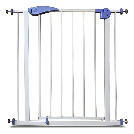 Puerta De Seguridad Bebe Niños Metalica Extensible Escalera* Color Blanco
