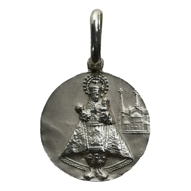 Medalla Plata 925 Virgen Covadonga #1116 Bautizo Comunión 