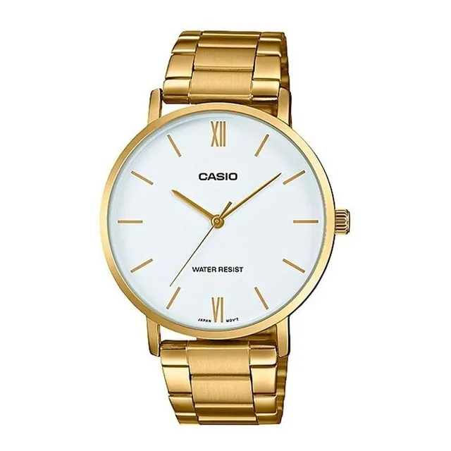 Reloj Hombre Casio Mtp-vt01g Gold Slim Fino Impacto Online