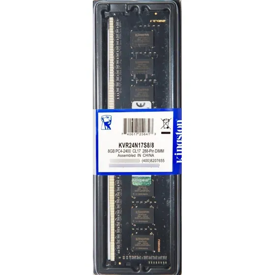 Memória Kingston Ddr4 8gb 2400 Mhz Desktop 1.2v C/01 Unid