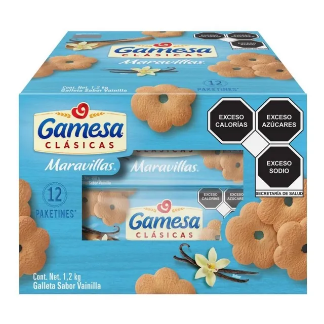 Galletas Maravillas Gamesa Clasicas 12 Paketines De 100g C/u